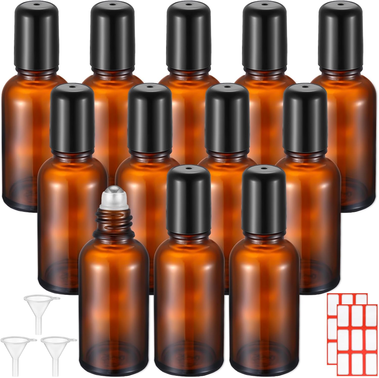 Attar Oil Roll On - 5/10/15/20/30/50/100ML Amber Roller Bottle Glass Refillable