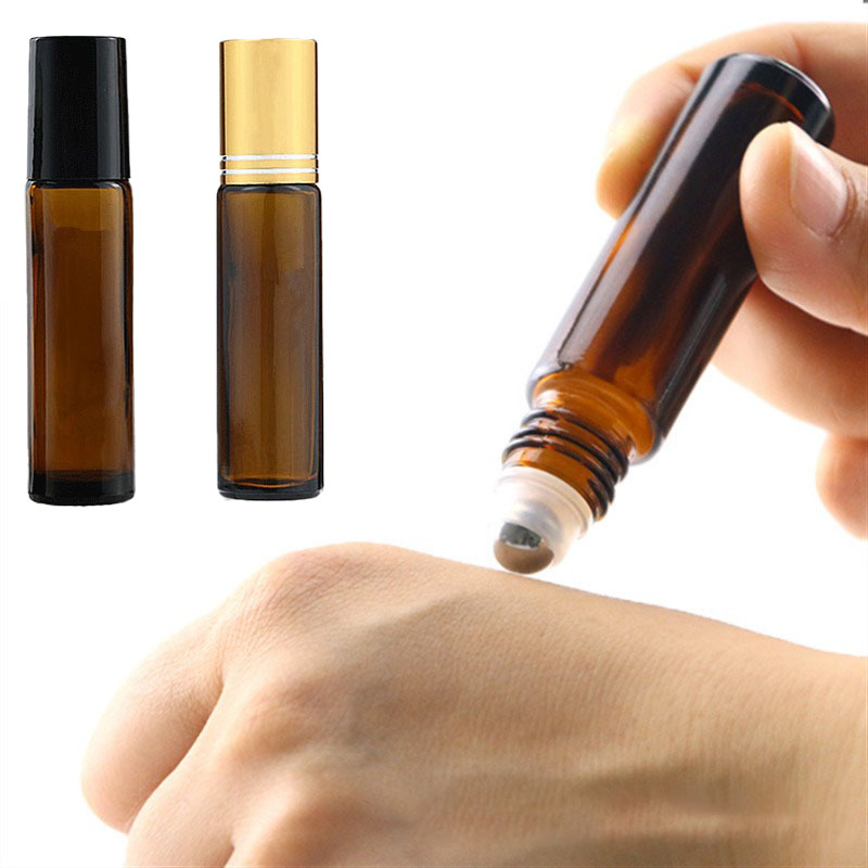 Attar Oil Roll On - 5PCS 10/15ml Amber Glass Empty Roll