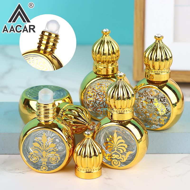 1pc 10ml Gold Arabic Crystal E - Attar Oil Roll On 评论和价格