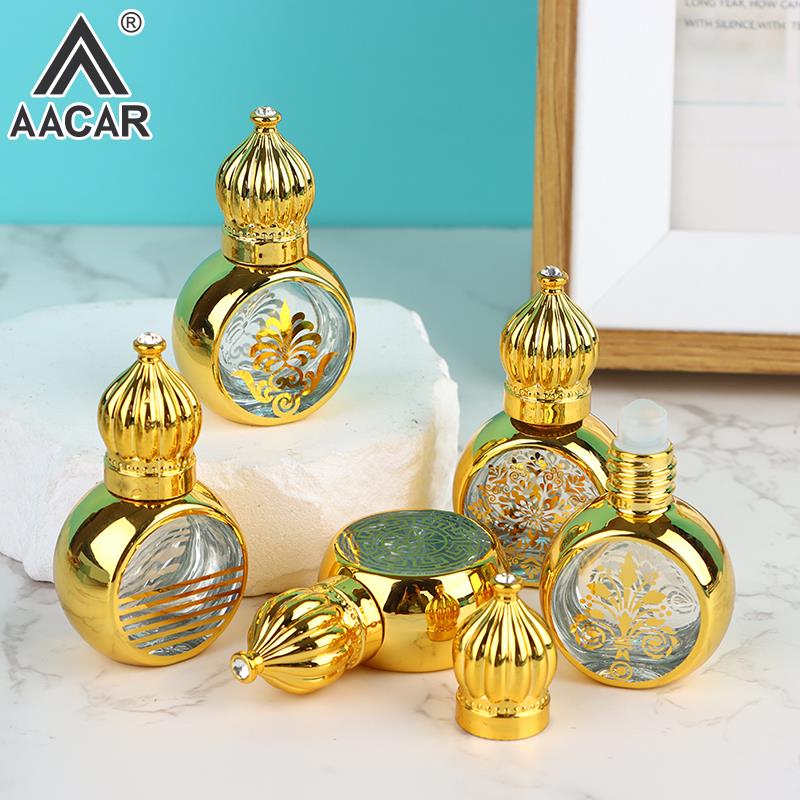 1pc 10ml Gold Arabic Crystal E - Attar Oil Roll On 评论和价格