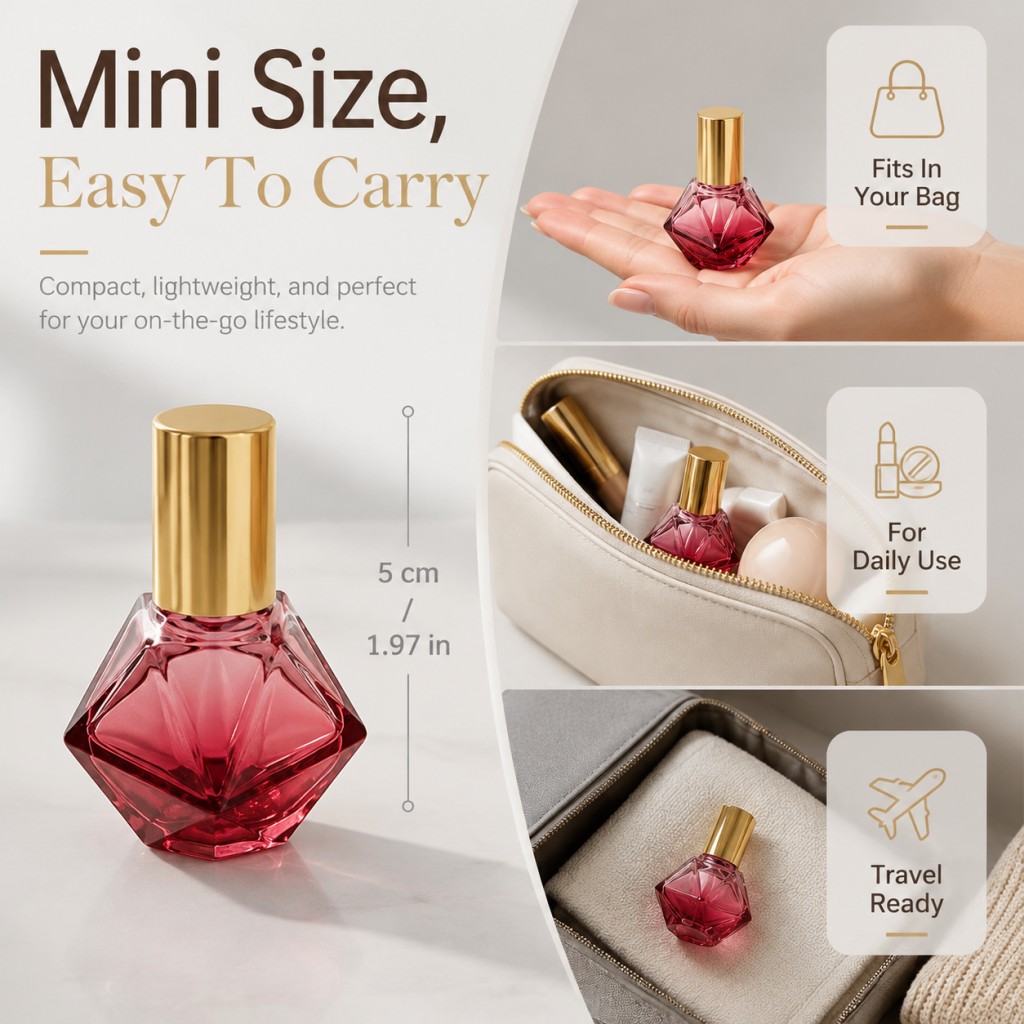 7ml Empty Diamond-Shaped Color - Attar Oil Roll On 评论和价格