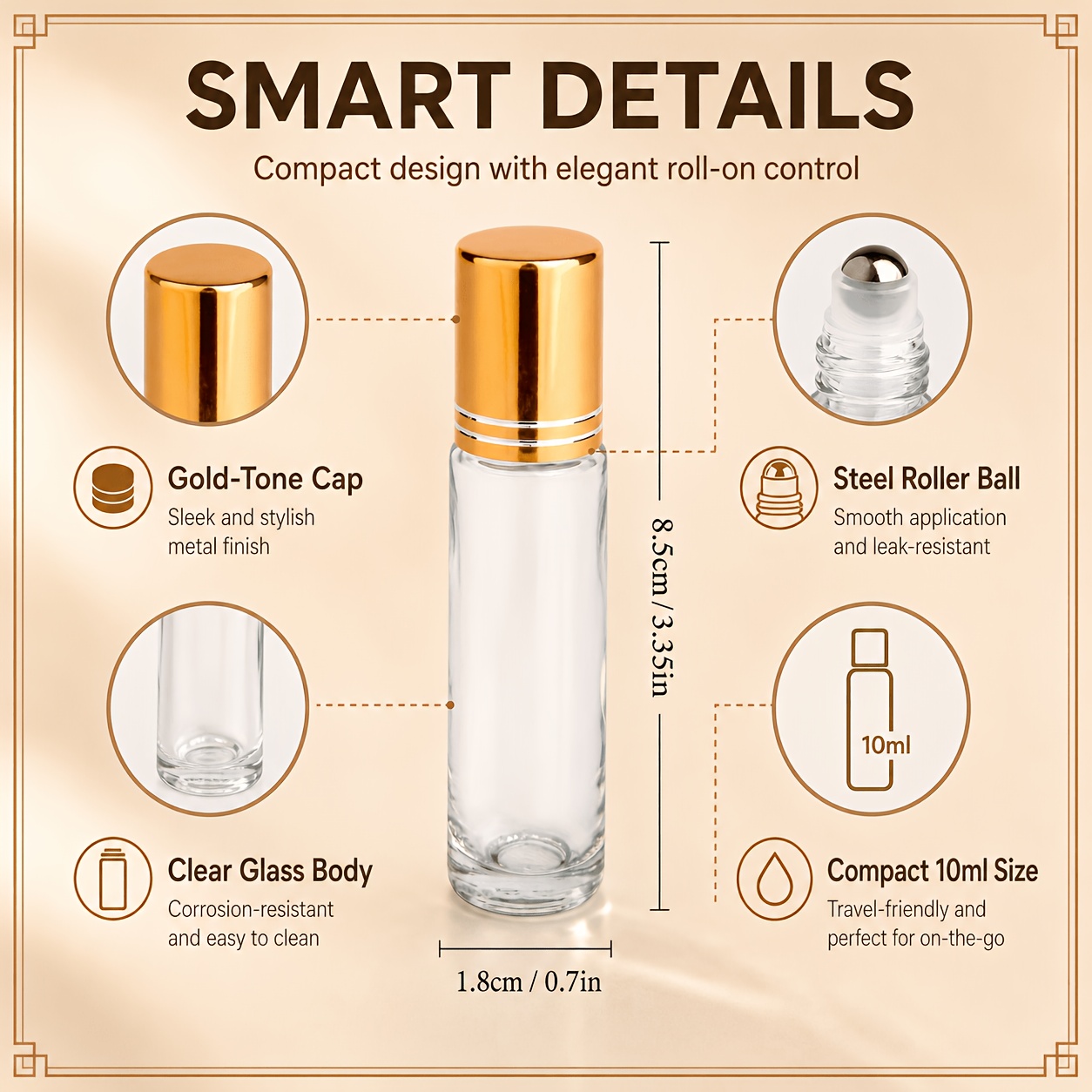 7/14pcs Glass Roll on Bottle 1 - Attar Oil Roll On 评论和价格