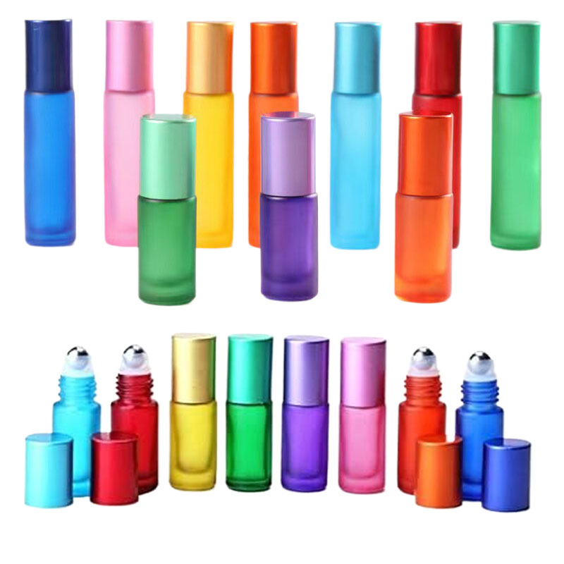 5Pcs 5ml 10ml Portable Frosted - Attar Oil Roll On 评论和价格