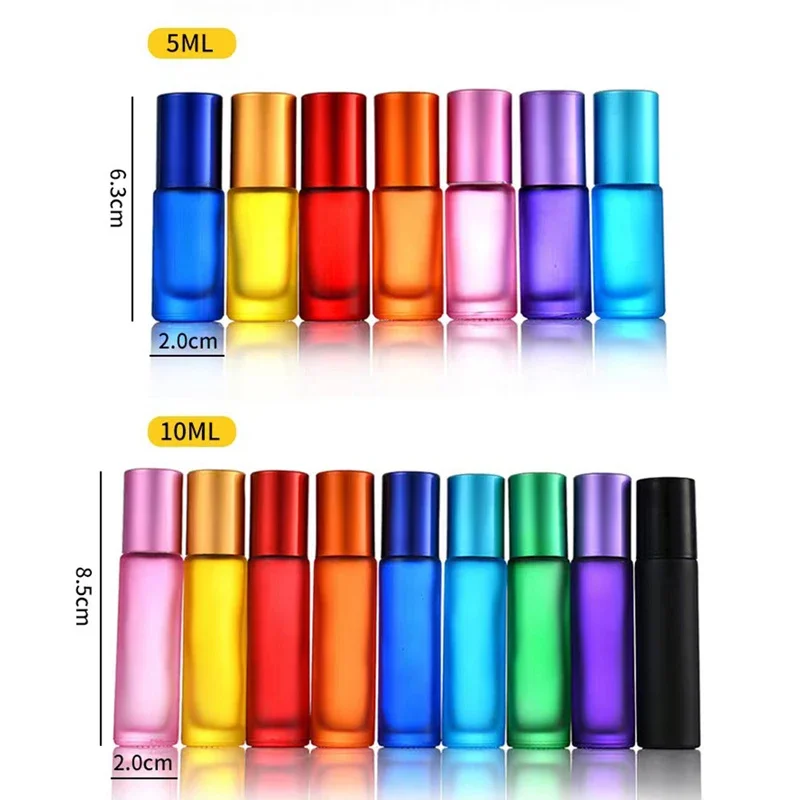 5Pcs 5ml 10ml Portable Frosted - Attar Oil Roll On 评论和价格