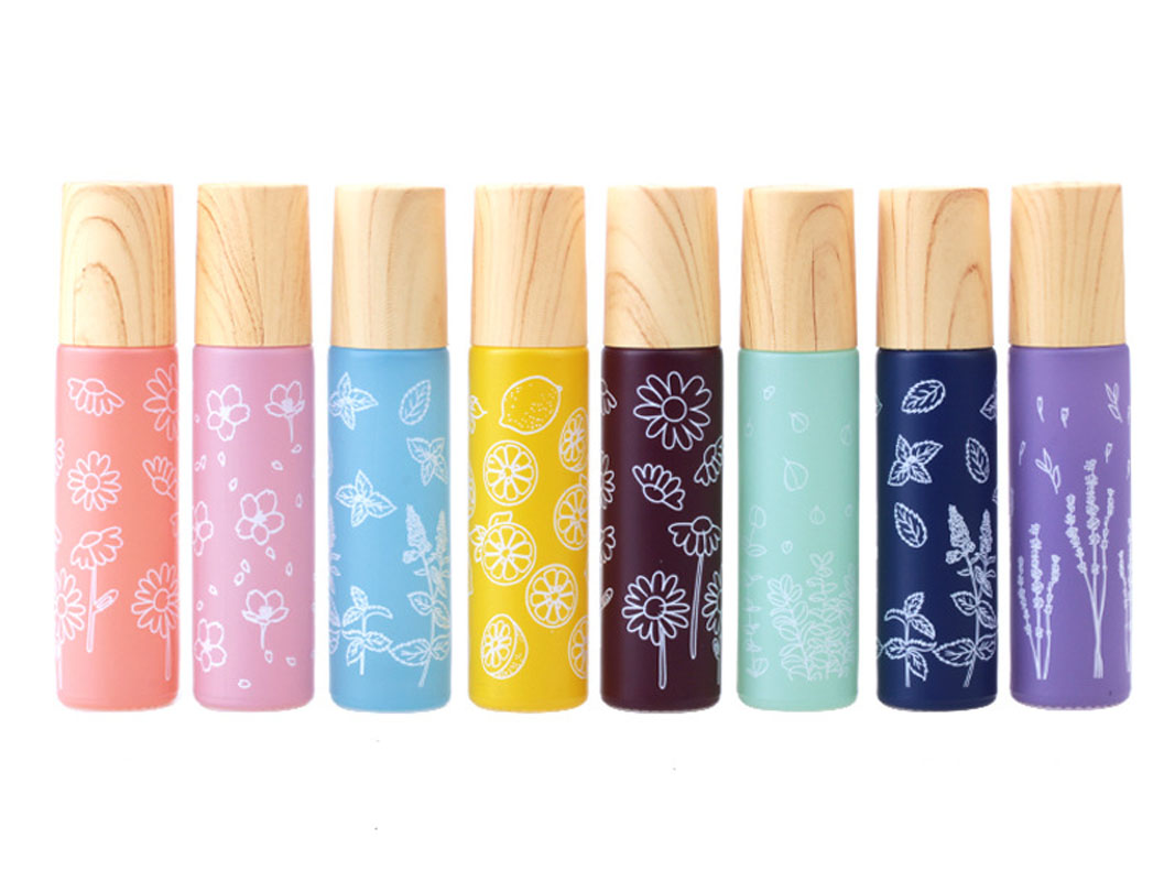 8X 10ML Macaron Flower Glass E - Attar Oil Roll On 评论和价格