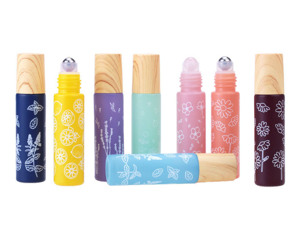 8X 10ML Macaron Flower Glass E - Attar Oil Roll On 评论和价格