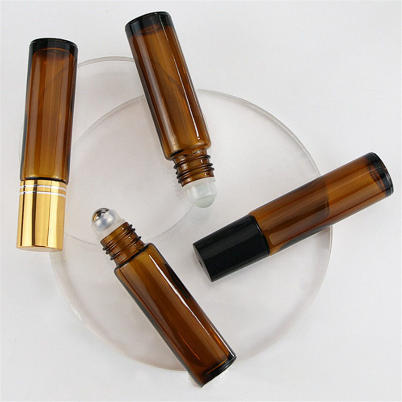 5PCS 10/15ml Amber Glass Empty - Attar Oil Roll On 评论和价格
