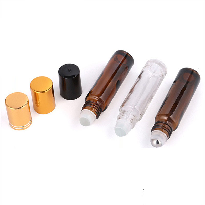 5PCS 10/15ml Amber Glass Empty - Attar Oil Roll On 评论和价格